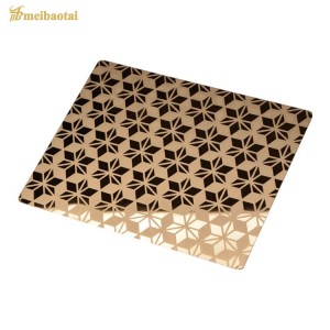 ss304 201 0.8mm  Gold Mirror, Rose Gold Mirror Etching stainless steel sheet decoration plate