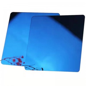 ss304 201 0.8mm Blue mirror stainless steel sheet decoration plate