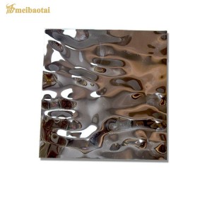 Gold Mirror Silver Mirror stainless steel  water ripple sheet decoration ceiling,wall ,club ,bar