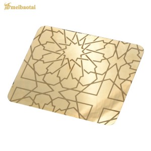 ss304 201 0.8mm  Gold Mirror, Rose Gold Mirror Etching stainless steel sheet decoration plate