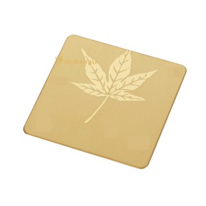 Gold Mirror Etched 304 201 Stainless Steel Sheet