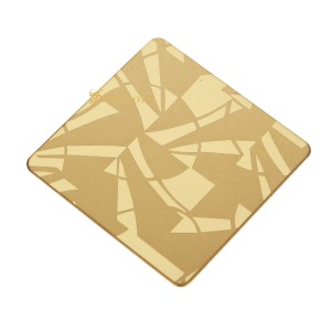 Gold Mirror Etched 304 201 Stainless Steel Sheet