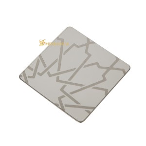 Silver Etched Stainless Steel Sheet