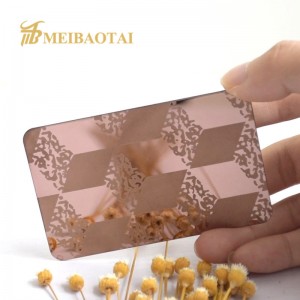 Rose Gold Etched Mirror Stainless Steel Sheet