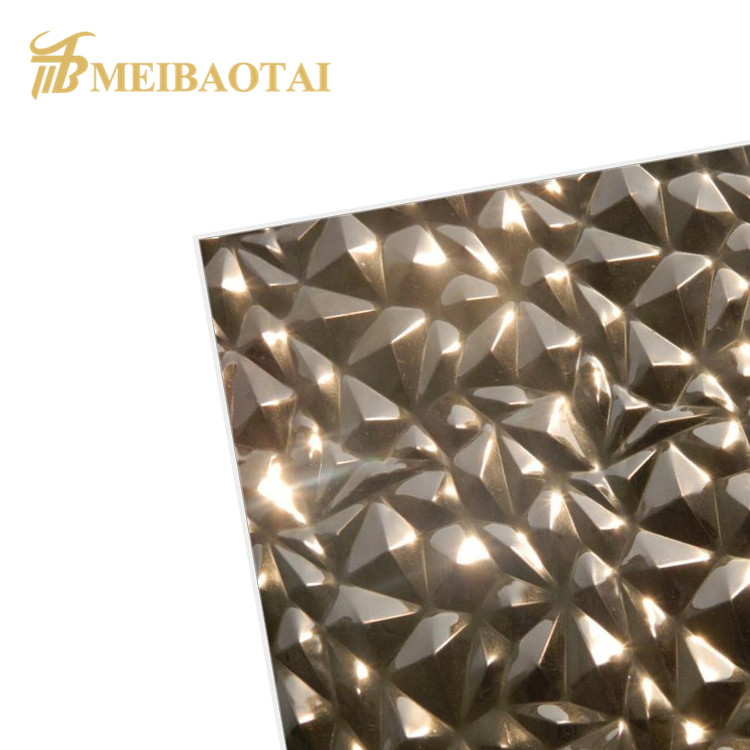 Gold Mirror Stamped Stainless Steel Sheet