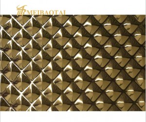 Gold Mirror Stamped Stainless Steel Sheet