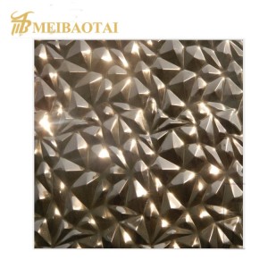 Gold Mirror Stamped Stainless Steel Sheet