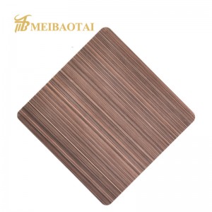 Anti Bronze Hairline Stainless Steel Sheet