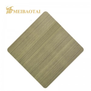 Anti Bronze Hairline Stainless Steel Sheet