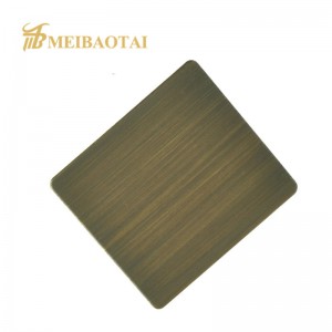 Anti Bronze Hairline Stainless Steel Sheet