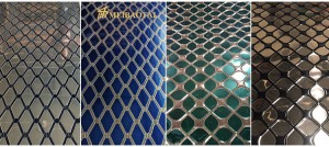 Manufacture Double Color Coating Diamond Pattern Stainless Steel Sheet