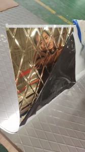 Gold Mirror Stamped 3D Stainless Steel Sheet