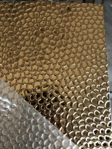 Honeycomb Pattern PVD Color Stamped Stainless Steel Decorative Sheet