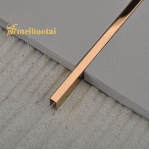 PVD Rose Gold Coating Stainless Steel Corner Tile Trim