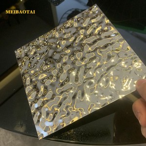 Gold Mirror Silver Mirror stainless steel  water ripple sheet decoration ceiling,wall ,club ,bar