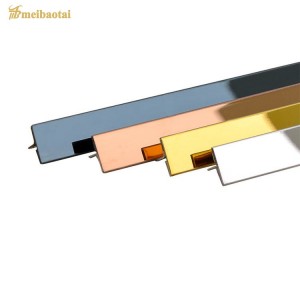 Gold/ Black/Rose Gold pvd color coating  Mirror  Hairline stainless steel profile decoration tile trim