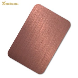 ss304 201 pvd color coating Hairline stainless steel color sheet decoration plate