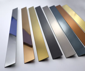 Gold/ Black/Rose Gold pvd color coating  Mirror  Hairline stainless steel profile decoration tile trim