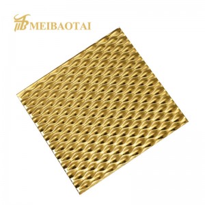 Gold Coating Stamped Stainless Steel Sheet