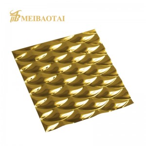 Gold Coating Stamped Stainless Steel Sheet