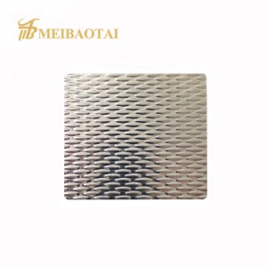 Popular Embossed Silver Polished 201 Stainless Steel Sheet