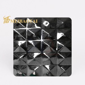 PVD Coating Stamped 3D Wall Decorate Metal Plate SS Sheet