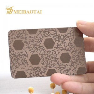 PVD Coating Rose Gold Mirror Etching Stainless Steel Sheet